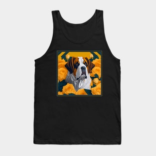 St bernard, dog. style vector (yellow version st bernard) Tank Top